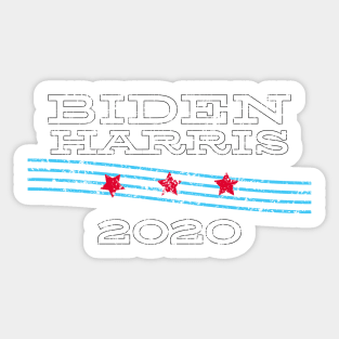 Joe Biden 2020 and Kamala Harris On One Ticket Distressed Version Sticker